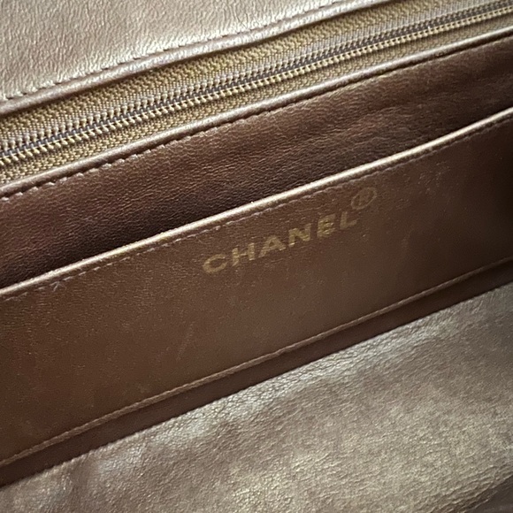 ♻️Auth Chanel Bronze Classic Diana Flap Small RARE Vintage PreLoved - Picture 14 of 15